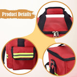 Maxbell First Aid Bag Empty 14.17x8.66x8.66inch Emergency Bag for Car Camping Hiking Red