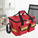 Maxbell First Aid Bag Empty 14.17x8.66x8.66inch Emergency Bag for Car Camping Hiking Red