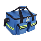 Maxbell First Aid Bag Empty 14.17x8.66x8.66inch Emergency Bag for Car Camping Hiking Blue