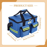 Maxbell First Aid Bag Empty 14.17x8.66x8.66inch Emergency Bag for Car Camping Hiking Blue