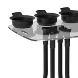 Maxbell Salon Tray Cart on Wheels Hairstylist Hairdresser Professional Salon Trolley clear