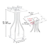 Maxbell Salon Tray Cart on Wheels Hairstylist Hairdresser Professional Salon Trolley clear