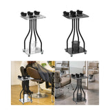 Maxbell Salon Tray Cart on Wheels Hairstylist Hairdresser Professional Salon Trolley clear