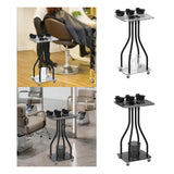 Maxbell Salon Tray Cart on Wheels Hairstylist Hairdresser Professional Salon Trolley clear
