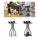Maxbell Salon Tray Cart on Wheels Hairstylist Hairdresser Professional Salon Trolley clear