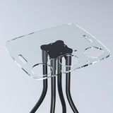 Maxbell Salon Tray Cart on Wheels Hairstylist Hairdresser Professional Salon Trolley clear