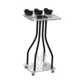 Maxbell Salon Tray Cart on Wheels Hairstylist Hairdresser Professional Salon Trolley clear