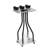 Maxbell Salon Tray Cart on Wheels Hairstylist Hairdresser Professional Salon Trolley clear