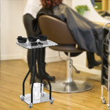 Maxbell Salon Tray Cart on Wheels Hairstylist Hairdresser Professional Salon Trolley clear