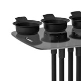 Maxbell Salon Tray Cart on Wheels Hairstylist Hairdresser Professional Salon Trolley gray