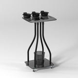 Maxbell Salon Tray Cart on Wheels Hairstylist Hairdresser Professional Salon Trolley gray