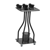 Maxbell Salon Tray Cart on Wheels Hairstylist Hairdresser Professional Salon Trolley gray