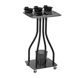 Maxbell Salon Tray Cart on Wheels Hairstylist Hairdresser Professional Salon Trolley gray