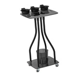 Maxbell Salon Tray Cart on Wheels Hairstylist Hairdresser Professional Salon Trolley gray