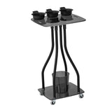 Maxbell Salon Tray Cart on Wheels Hairstylist Hairdresser Professional Salon Trolley gray