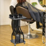 Maxbell Salon Tray Cart on Wheels Hairstylist Hairdresser Professional Salon Trolley gray