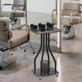 Maxbell Salon Tray Cart on Wheels Hairstylist Hairdresser Professional Salon Trolley gray