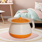 Maxbell Household Spittoon Multipurpose Toilet Urinal Pot for Home Bathroom Children Orange