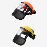 Maxbell Trimmer Face Shield Lawn Mower Mask for Landscaping Forestry Farming Weeding Orange