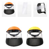 Maxbell Trimmer Face Shield Lawn Mower Mask for Landscaping Forestry Farming Weeding Orange