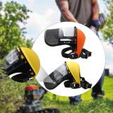 Maxbell Trimmer Face Shield Lawn Mower Mask for Landscaping Forestry Farming Weeding Orange