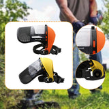 Maxbell Trimmer Face Shield Lawn Mower Mask for Landscaping Forestry Farming Weeding Orange