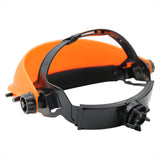 Maxbell Trimmer Face Shield Lawn Mower Mask for Landscaping Forestry Farming Weeding Orange