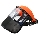 Maxbell Trimmer Face Shield Lawn Mower Mask for Landscaping Forestry Farming Weeding Orange