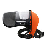 Maxbell Trimmer Face Shield Lawn Mower Mask for Landscaping Forestry Farming Weeding Orange