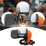 Maxbell Trimmer Face Shield Lawn Mower Mask for Landscaping Forestry Farming Weeding Orange