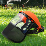 Maxbell Trimmer Face Shield Lawn Mower Mask for Landscaping Forestry Farming Weeding Orange