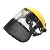 Maxbell Trimmer Face Shield Lawn Mower Mask for Landscaping Forestry Farming Weeding Yellow