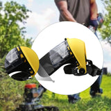 Maxbell Trimmer Face Shield Lawn Mower Mask for Landscaping Forestry Farming Weeding Yellow