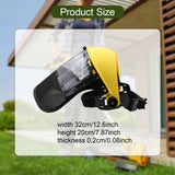 Maxbell Trimmer Face Shield Lawn Mower Mask for Landscaping Forestry Farming Weeding Yellow