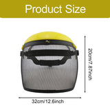 Maxbell Trimmer Face Shield with Metal Mesh Visor for Logging Gardening Outdoor Work