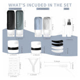 Maxbell Travel Bottles Silicone Travel Containers Jars for Liquid Lotion Conditioner