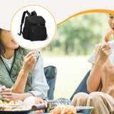 Maxbell Insulated Cooler Breastmilk Bag Portable Diaper Organizer for Outdoor Travel Black