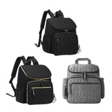 Maxbell Insulated Cooler Breastmilk Bag Portable Diaper Organizer for Outdoor Travel Black