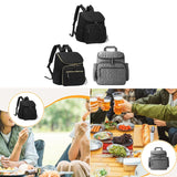 Maxbell Insulated Cooler Breastmilk Bag Portable Diaper Organizer for Outdoor Travel Black