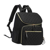 Maxbell Insulated Cooler Breastmilk Bag Portable Diaper Organizer for Outdoor Travel Black Golden