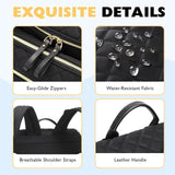 Maxbell Insulated Cooler Breastmilk Bag Portable Diaper Organizer for Outdoor Travel Black Golden