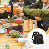 Maxbell Insulated Cooler Breastmilk Bag Portable Diaper Organizer for Outdoor Travel Black Golden