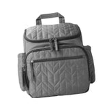 Maxbell Insulated Cooler Breastmilk Bag Portable Diaper Organizer for Outdoor Travel Gray