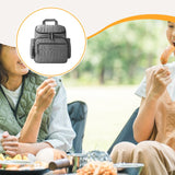 Maxbell Insulated Cooler Breastmilk Bag Portable Diaper Organizer for Outdoor Travel Gray