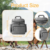 Maxbell Insulated Cooler Breastmilk Bag Portable Diaper Organizer for Outdoor Travel Gray