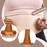 Maxbell Head Scalp Gua Sha Massager 24 Brass Tooth Styling Salon Wooden Massage Comb