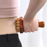 Maxbell Head Scalp Gua Sha Massager 24 Brass Tooth Styling Salon Wooden Massage Comb