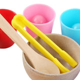 Maxbell Rainbow Balls in Cups Preschool Learning with Cups and Balls Number Counting