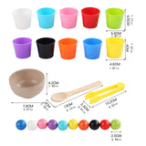 Maxbell Rainbow Balls in Cups Preschool Learning with Cups and Balls Number Counting