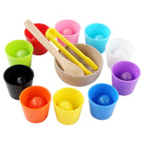 Maxbell Rainbow Balls in Cups Preschool Learning with Cups and Balls Number Counting